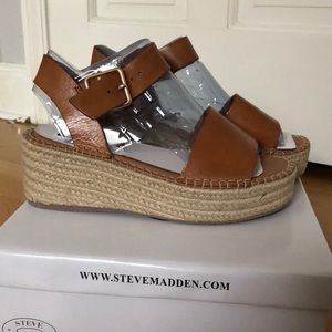 Steve Madden Brown Espadrille Platform